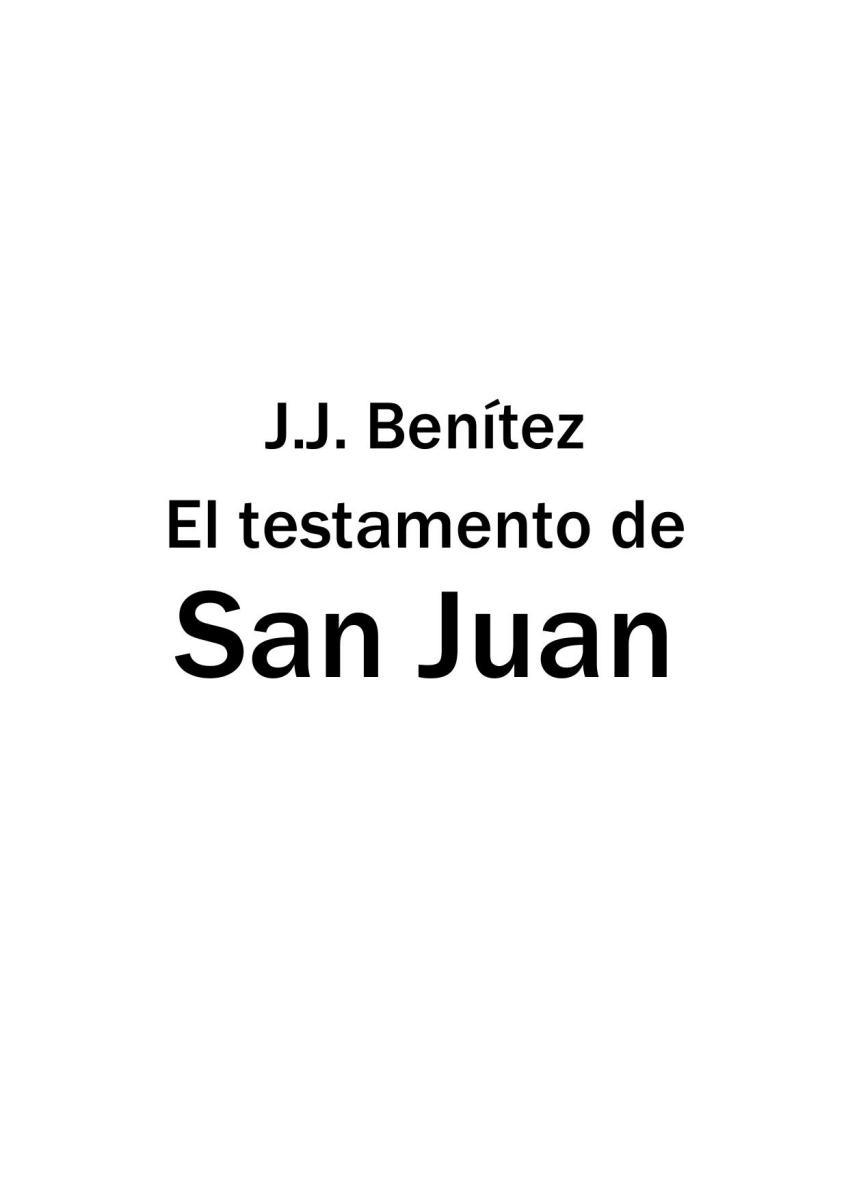 Portada de El testamento de San Juan